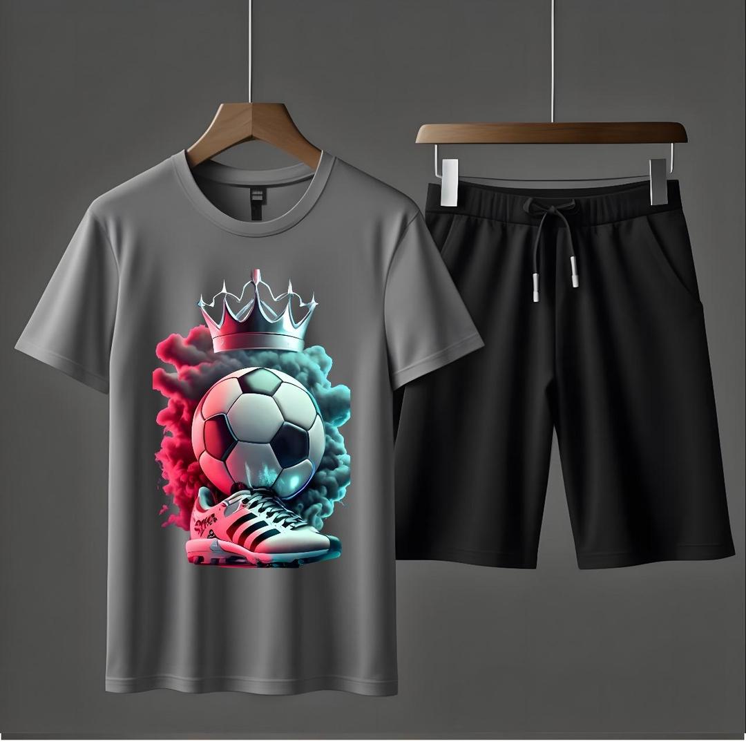 Jersey Printed T-Shirt & Shorts Tracksuit
