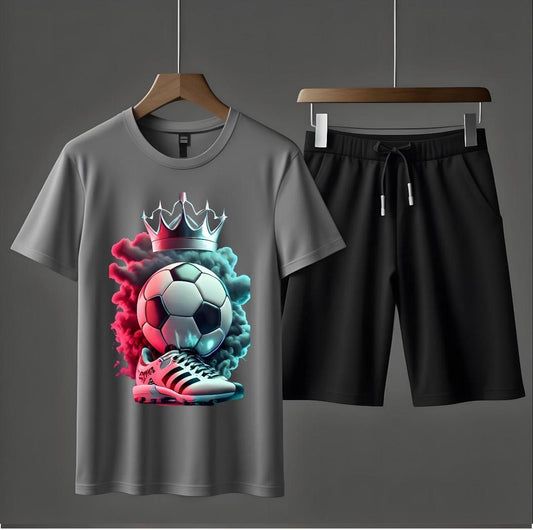 Jersey Printed T-Shirt & Shorts Tracksuit