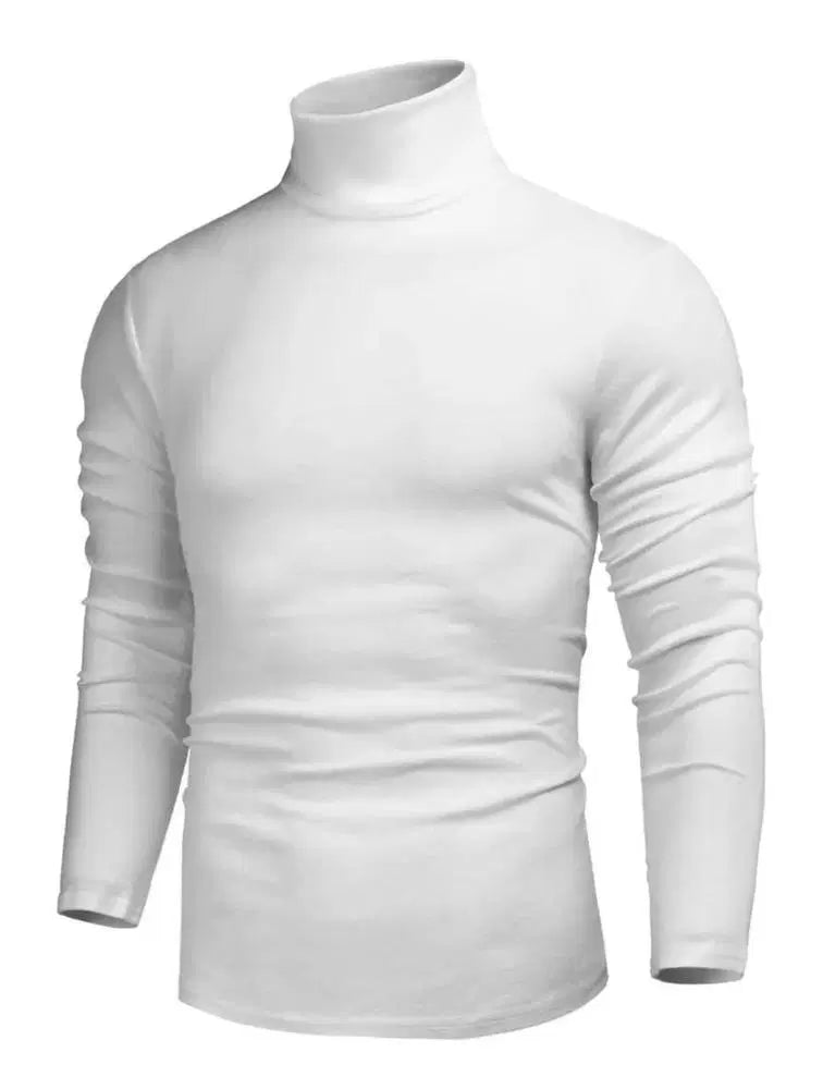Men's Cotton Plain High Neck