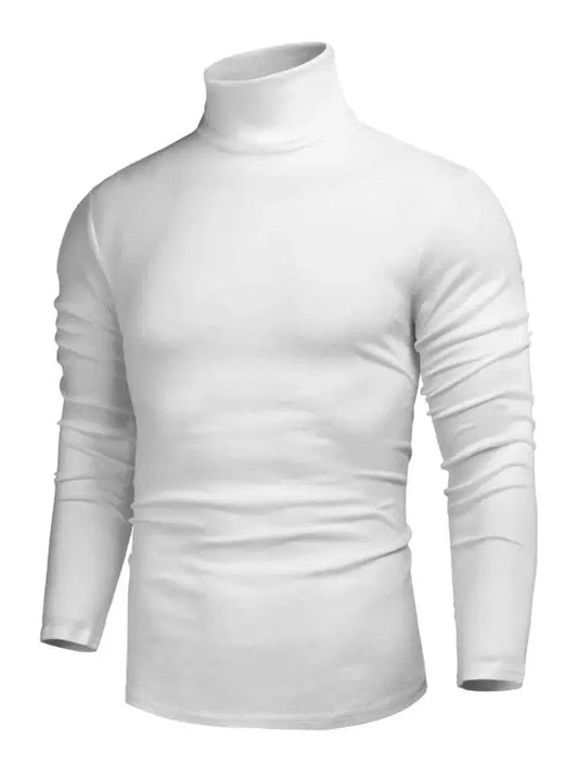 Men's Cotton Plain High Neck
