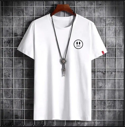 White Cotton Printed Shirt