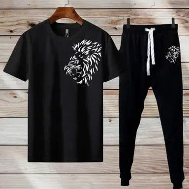 Black and white track suit